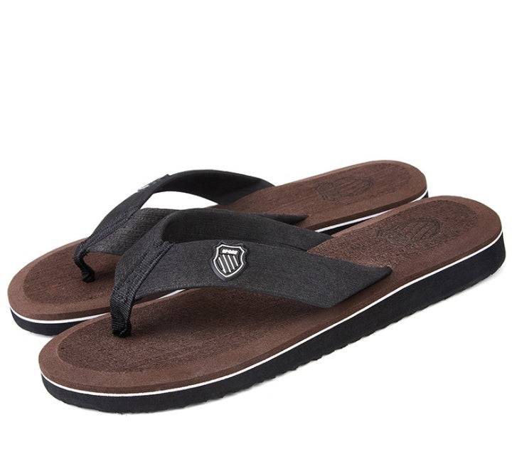 British Style Men Flip Flops Brown