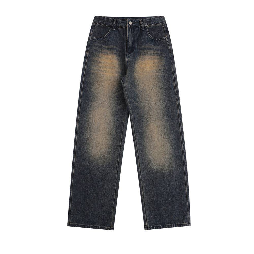 Fashion Personality Straight Jeans Men Blue