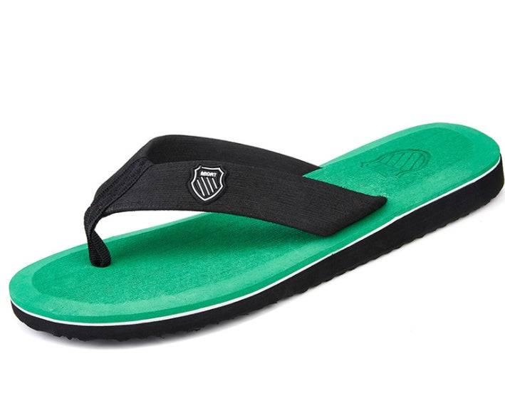 British Style Men Flip Flops Green