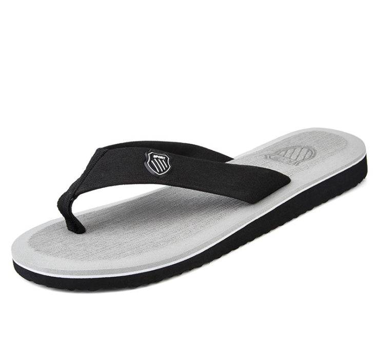 British Style Men Flip Flops Gray