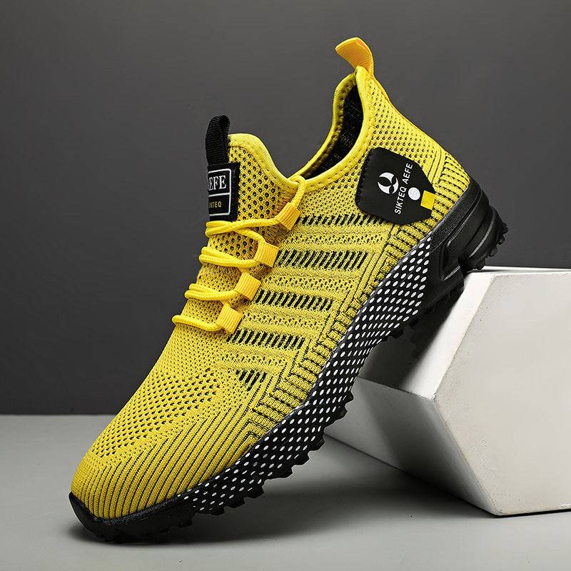 British Style Cool Simple Mesh Sneaker Men Yellow