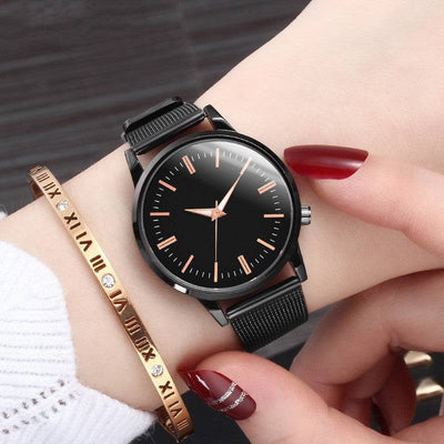 Luxury Couple Watch Men Wristwatch Black Womens